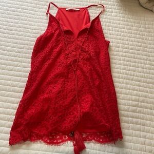 Red tank top. Only worn a couple times! Great shape!